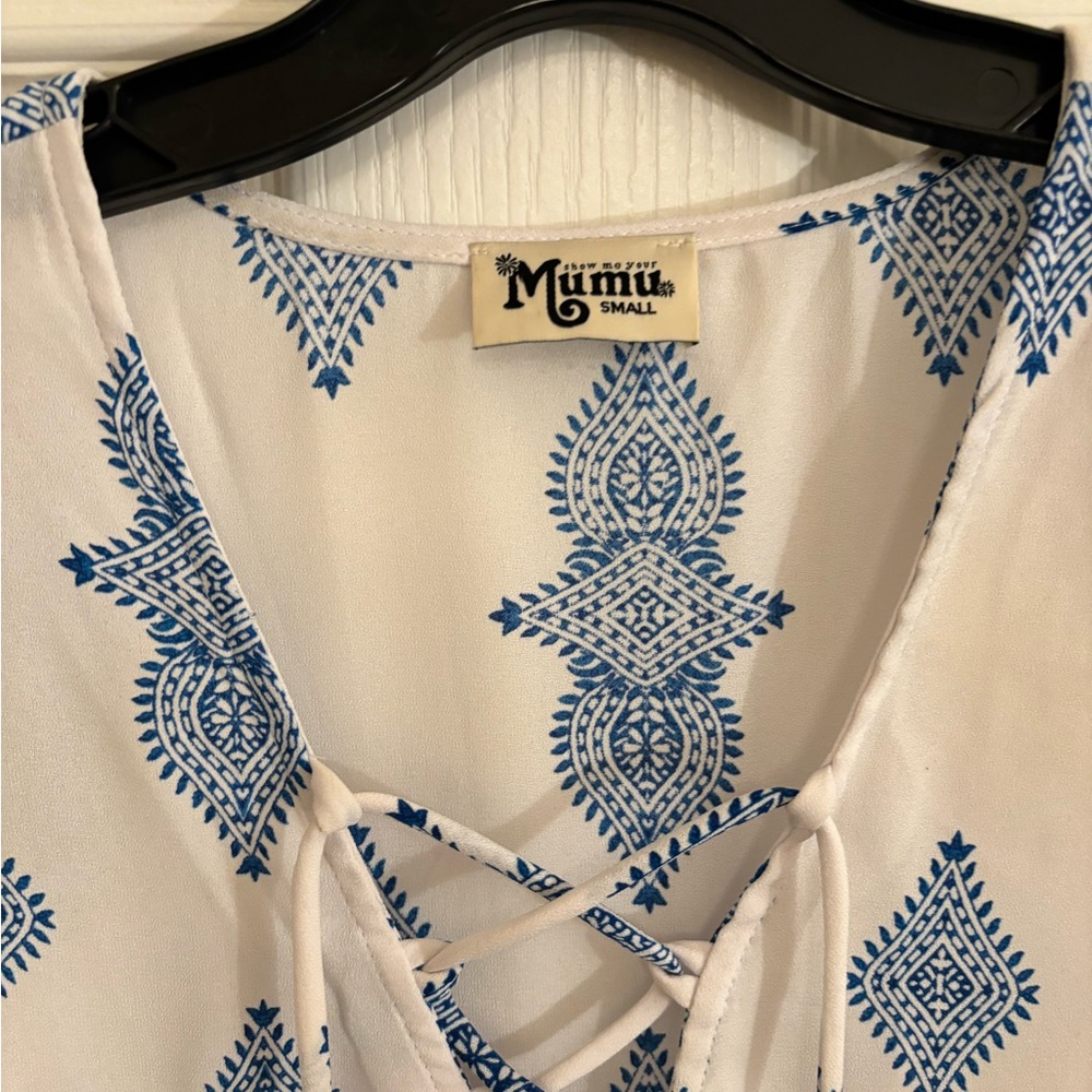 SHOW ME YOUR MUMU Tennessee Tassel Tunic in Baby Blue - Picture 4 of 10